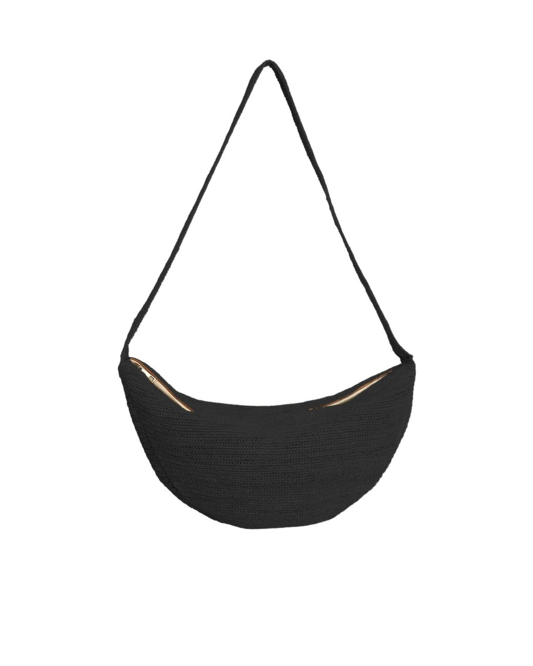 IBELIV Black Luna Half-Moon Shoulder Bag