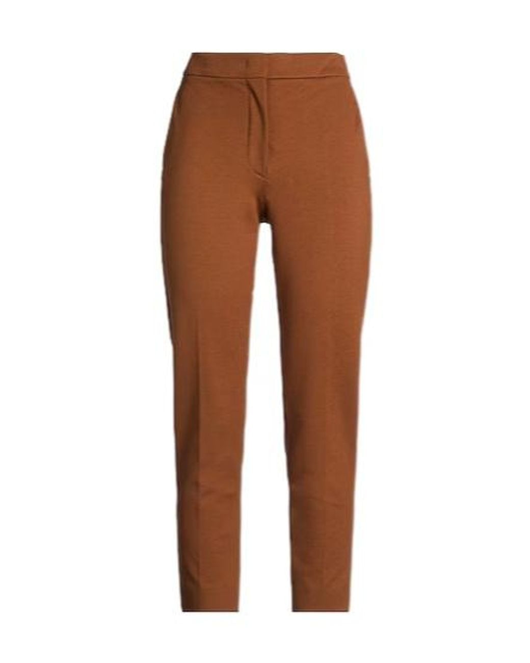 Max Mara Brown Minimal Slim-Fit Long Pants