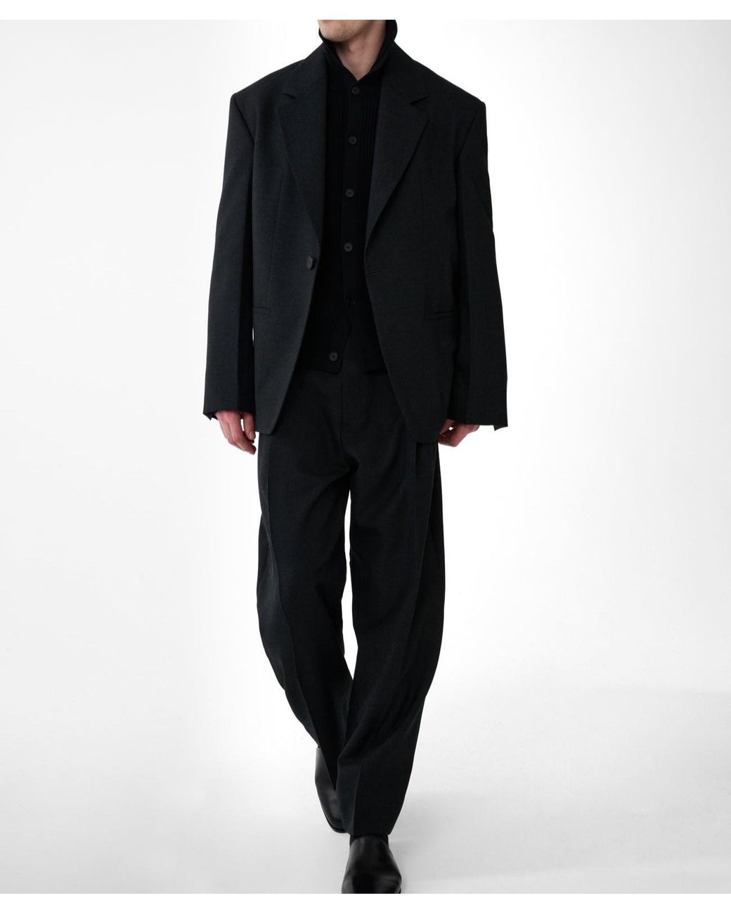 Studio Nicholson Black Fenn Single-Breasted Blazer for men