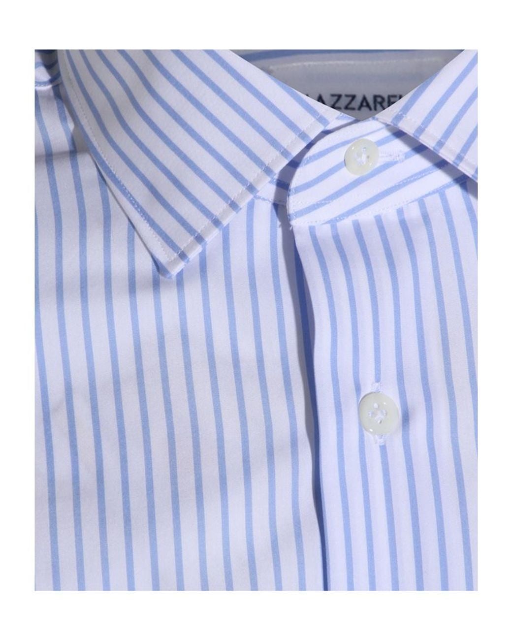Mazzarelli Blue Striped Long-Sleeve Shirt for men