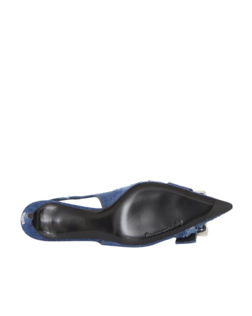 Dolce & Gabbana Blue Pointed-Toe Distressed Pumps