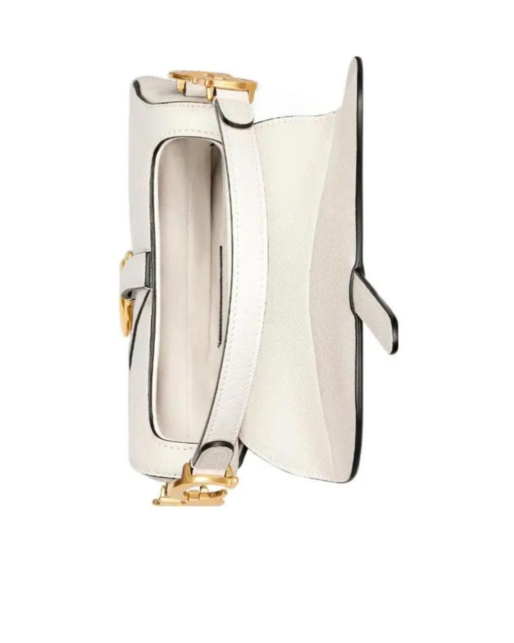 Dior White Mini Saddlebag With Strap