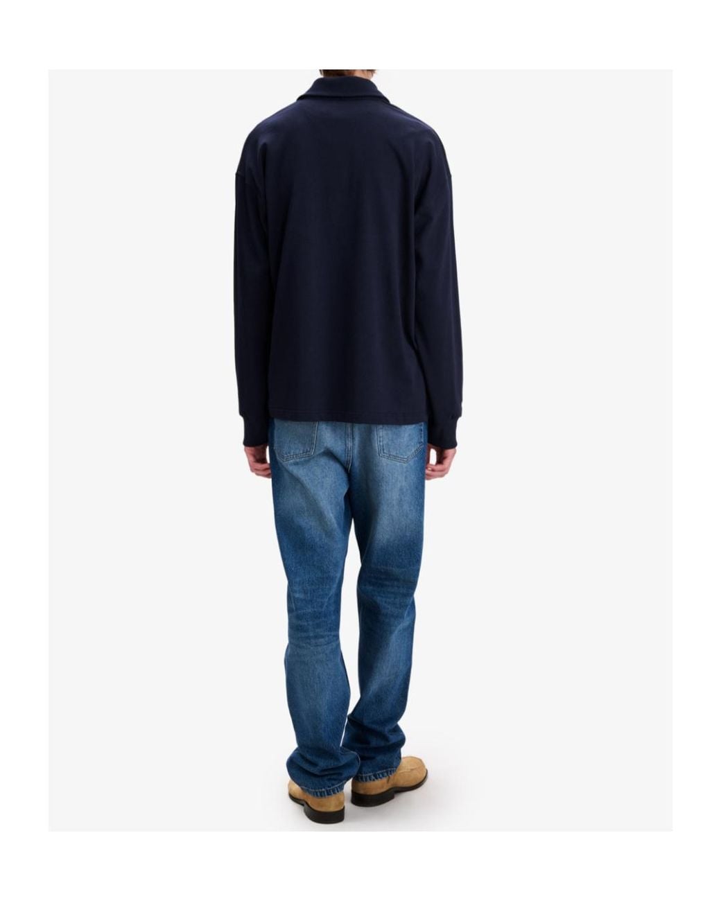 A.P.C. Blue Alexis Oversized Logo Polo Shirt for men