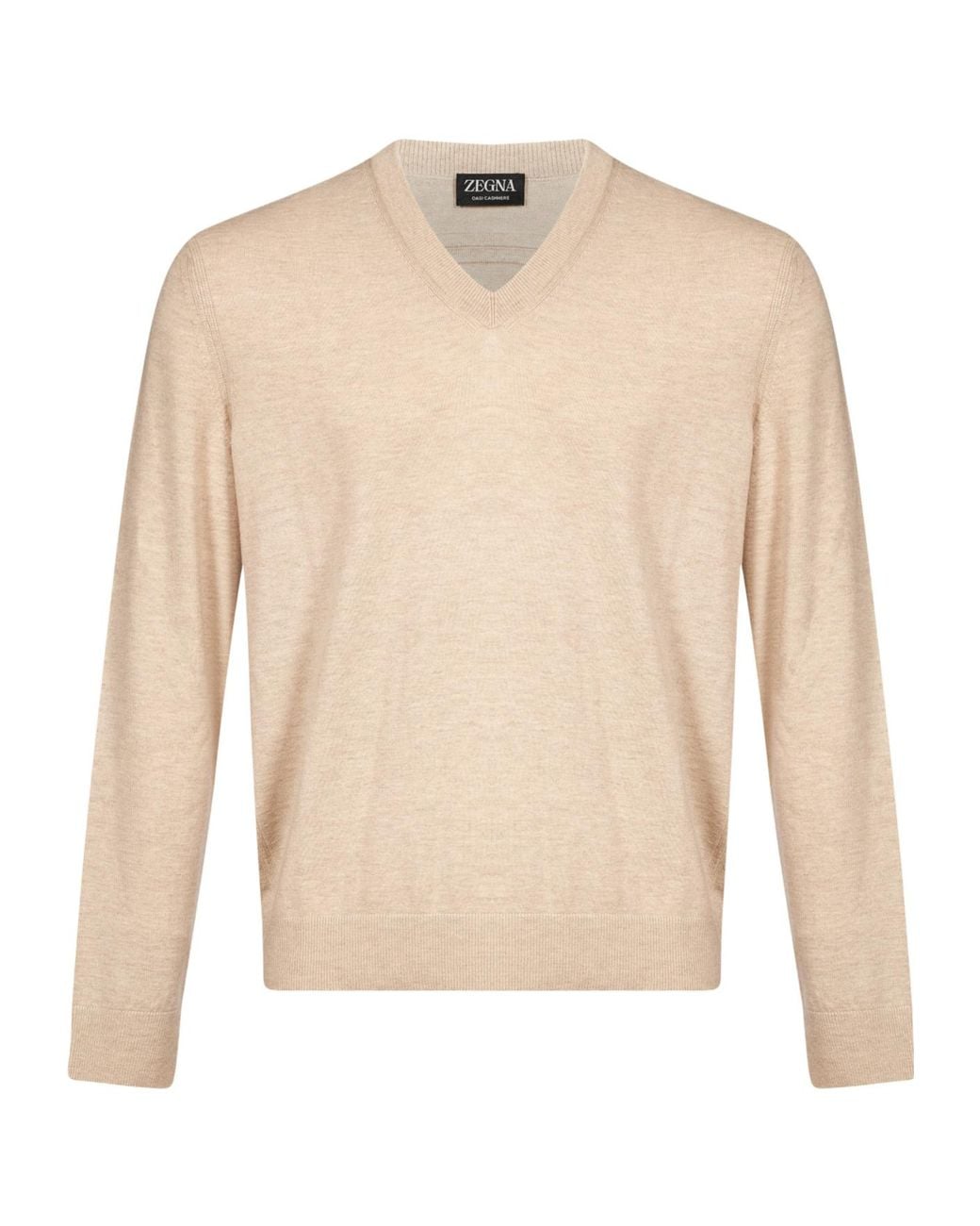 Zegna White V-Neck Sweater for men