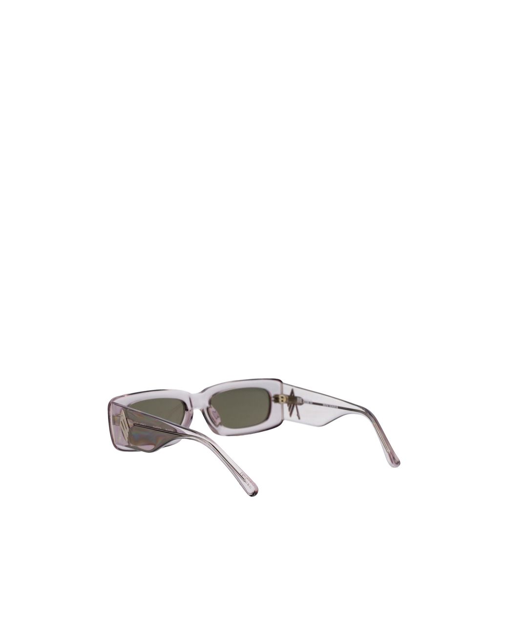 The Attico White The X Linda Farrow Mini Marfa Rectangle Frame Sunglasses