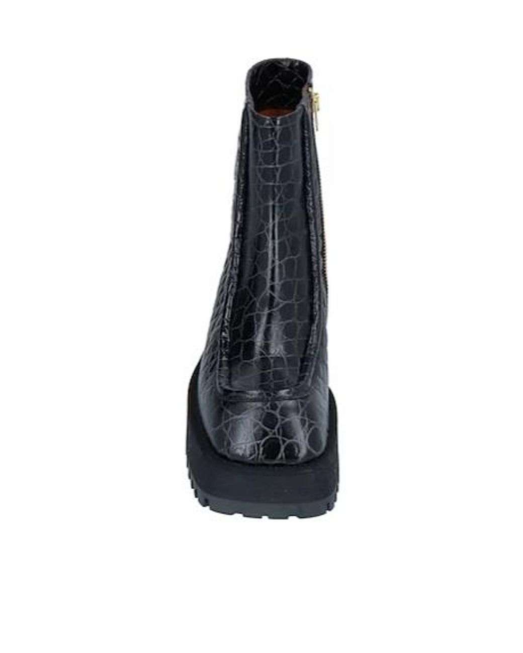 Marni Black Croc Print Platform Boots