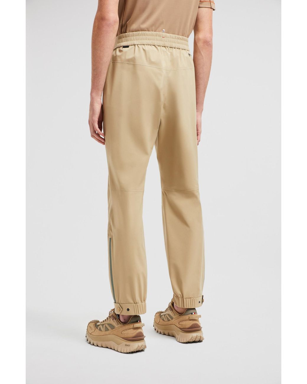 Moncler Natural Grenoble Zipped Pocket Tailored Trousers for men