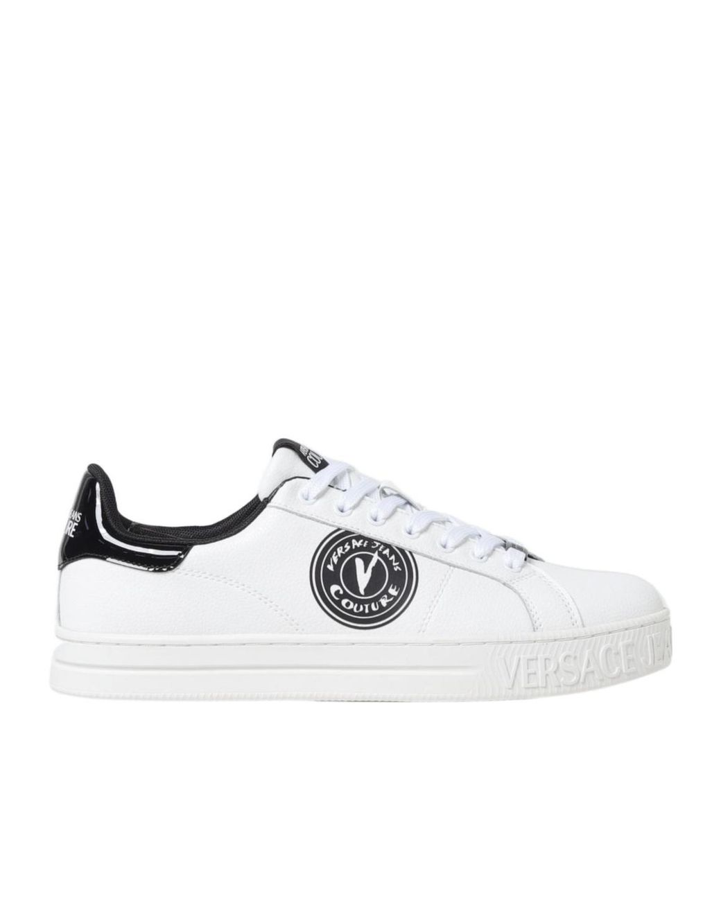 Versace Jeans Metallic Couture Logo Printed Low-Top Sneakers for men