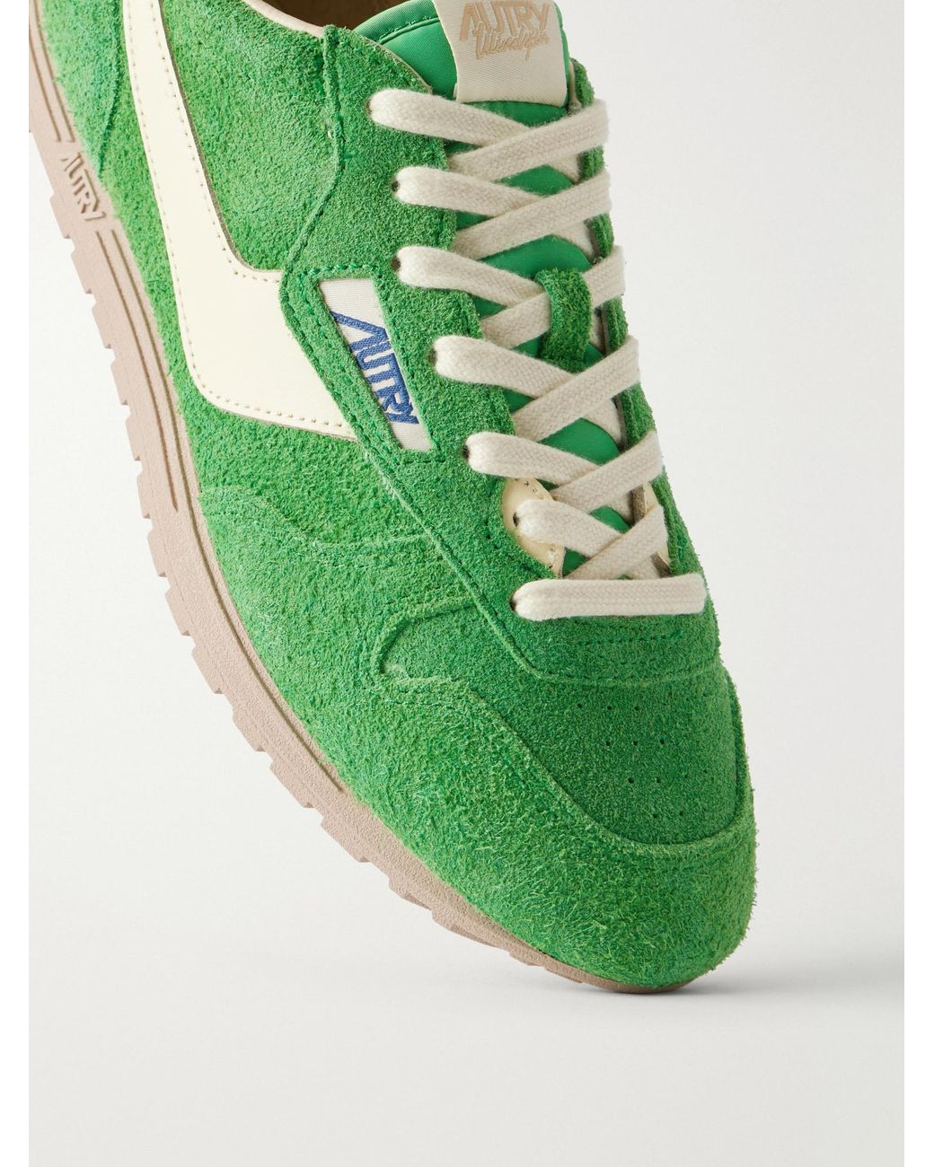 Autry Green Windspin Suede Sneakers