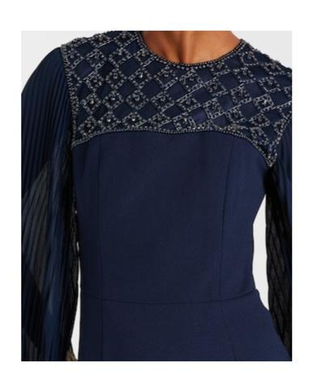 Rebecca Vallance Blue Memphis Embellished Gown