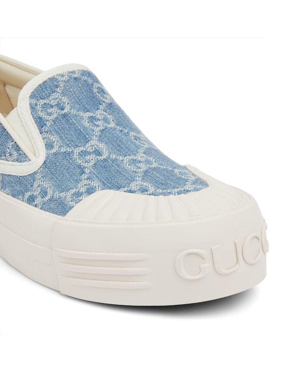 Gucci Blue GG Denim Slip-on Sneaker