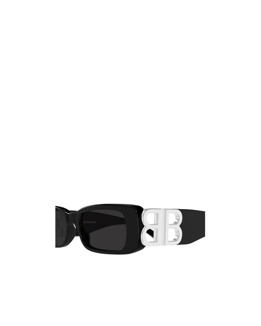 Balenciaga White Eyewear Rectangular Frame Sunglasses
