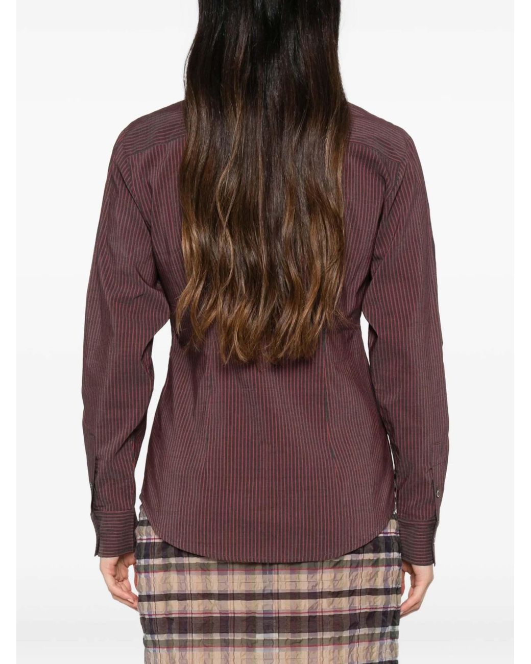 Paloma Wool Purple Long-Sleeved Striped Shirt