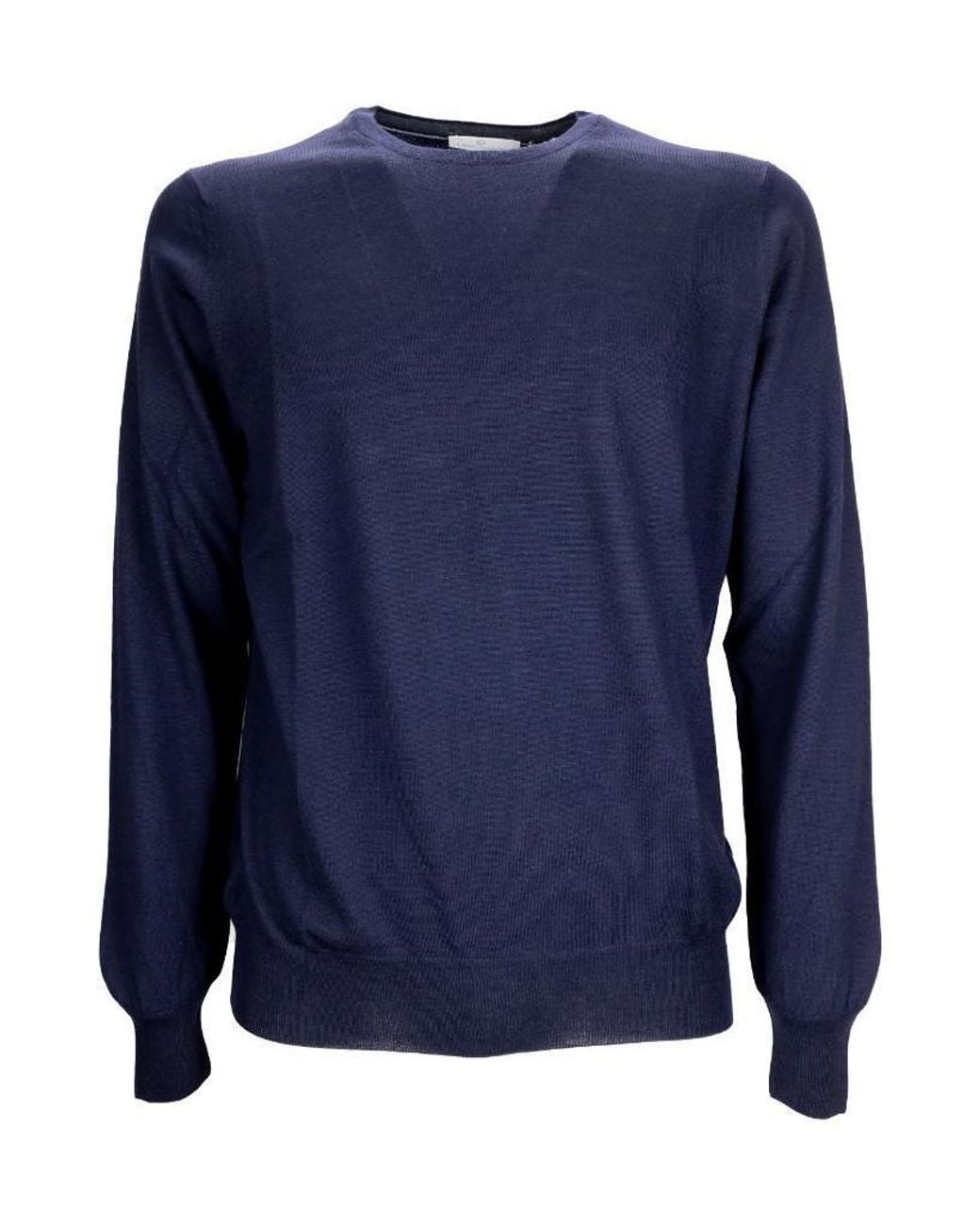 Gran Sasso Blue Crewneck Knitted Jumper for men