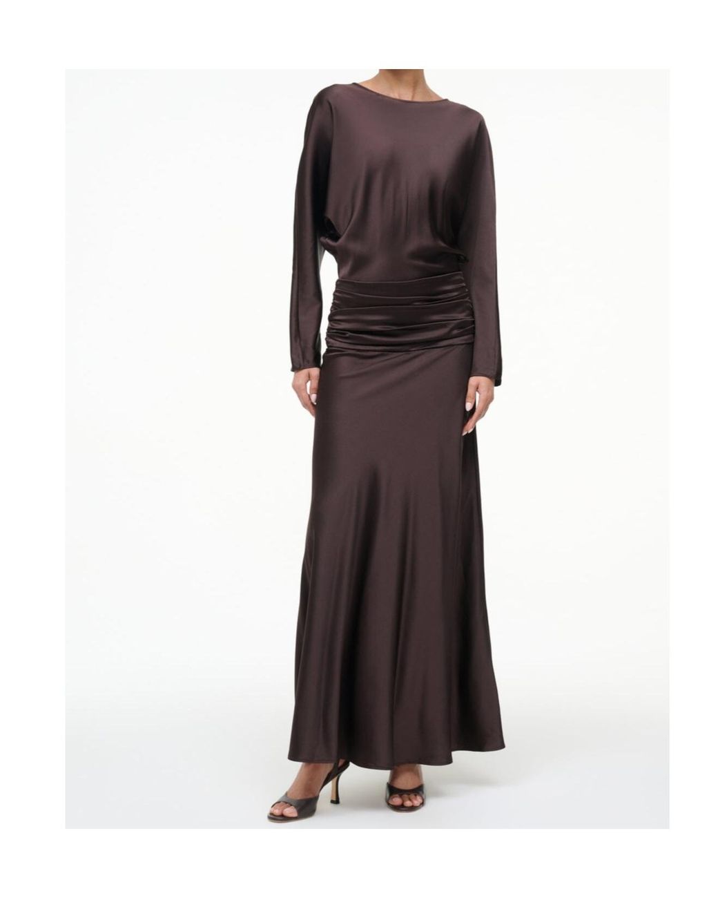 Staud Brown Long Sleeve Dress