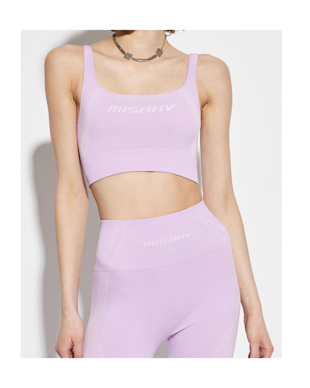 M I S B H V Purple Sport Bra Top