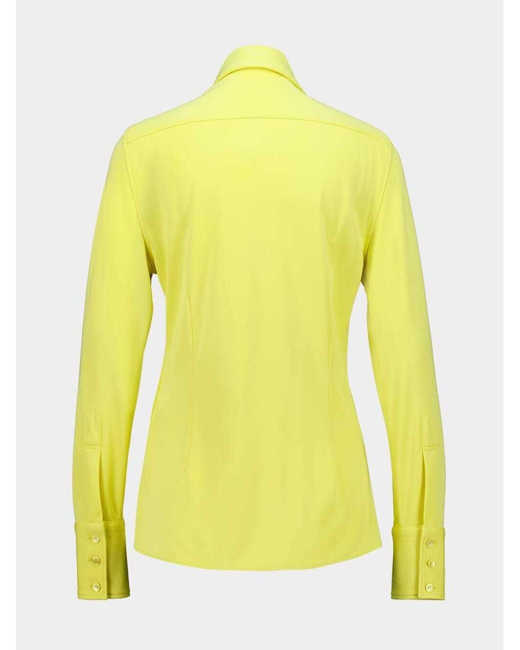 Stella McCartney Yellow Long-Sleeved Crepe Shirt