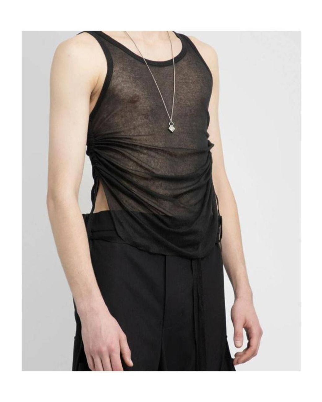 Ann Demeulemeester Black Sleeveless Vest for men