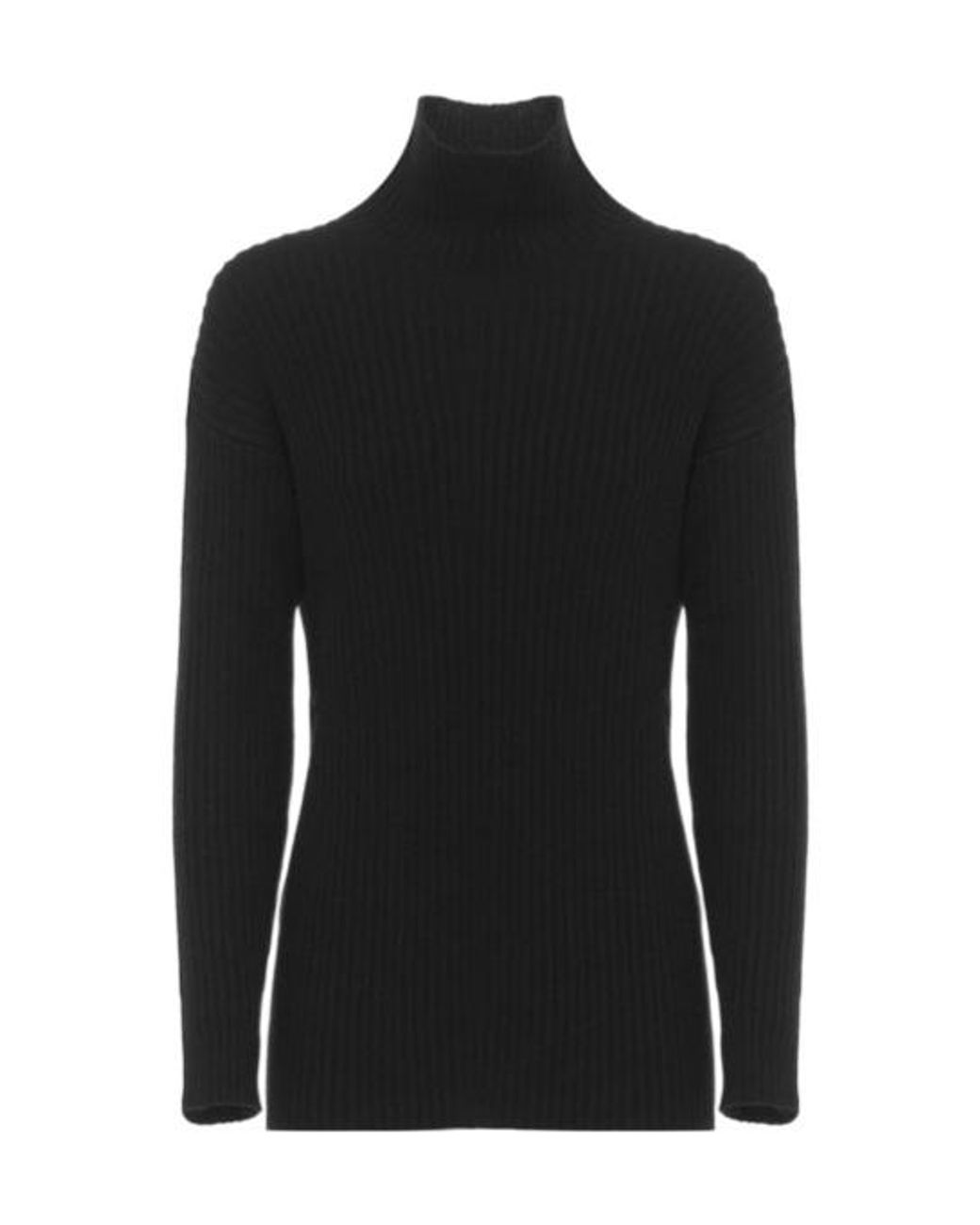 Antonelli Black Livio Ribbed Turtleneck Sweater
