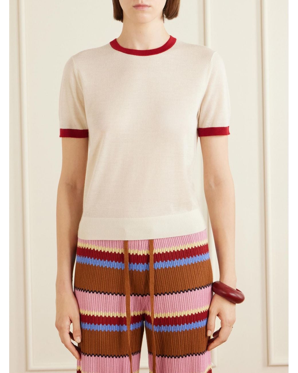 Guest In Residence White Casual Short Sleeve T-Shirt