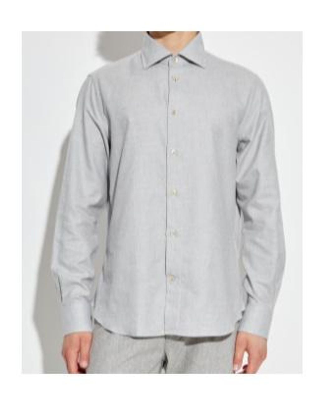 Eleventy White Classic Button-Down Shirt for men