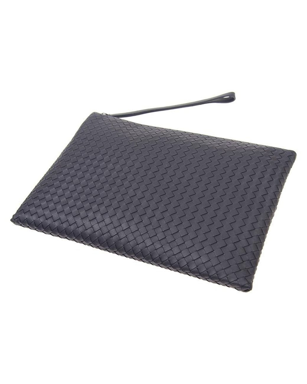 Bottega Veneta Black Intrecciato Clutch Bag for men