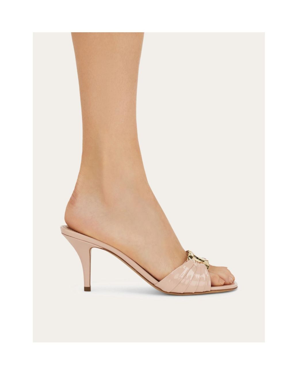 Ferragamo Natural Gancini Ornament Slide