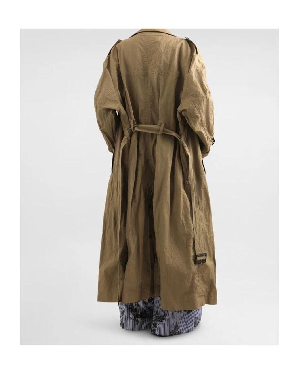 Dolce & Gabbana Natural Double-Breasted Trench Coat