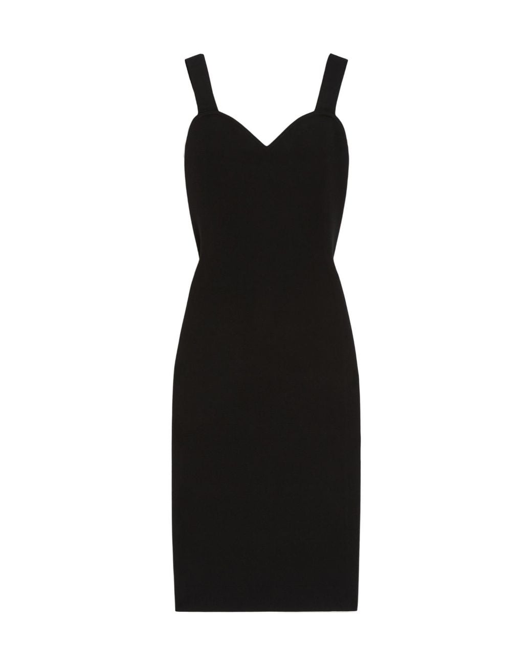 Max Mara Black Teak Compact Midi Dress