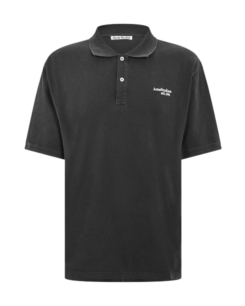 Acne Black Acne Logo Polo Sn62 for men