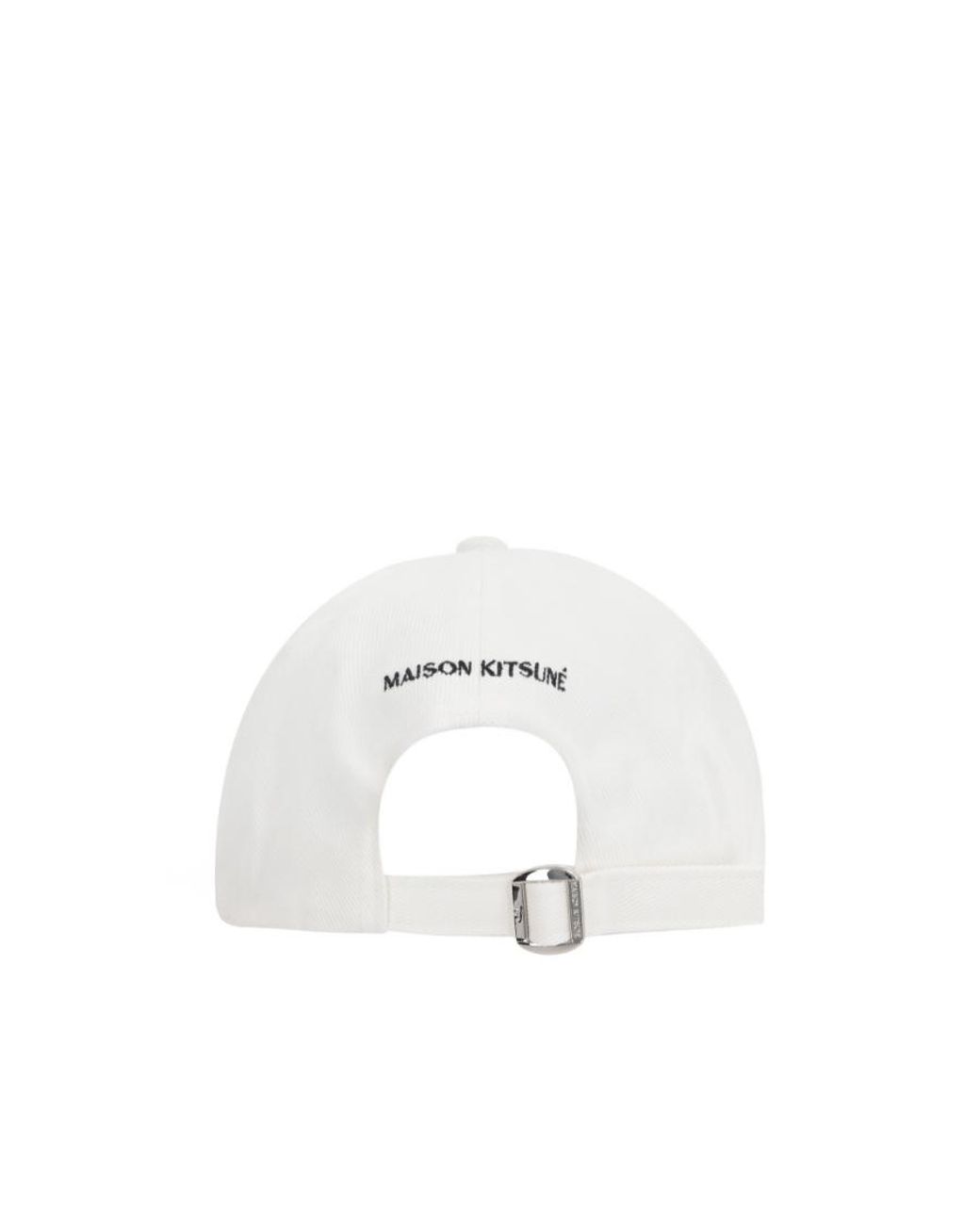 Maison Kitsuné White Maison Kitsuné Logo Embroidered Baseball Cap for men