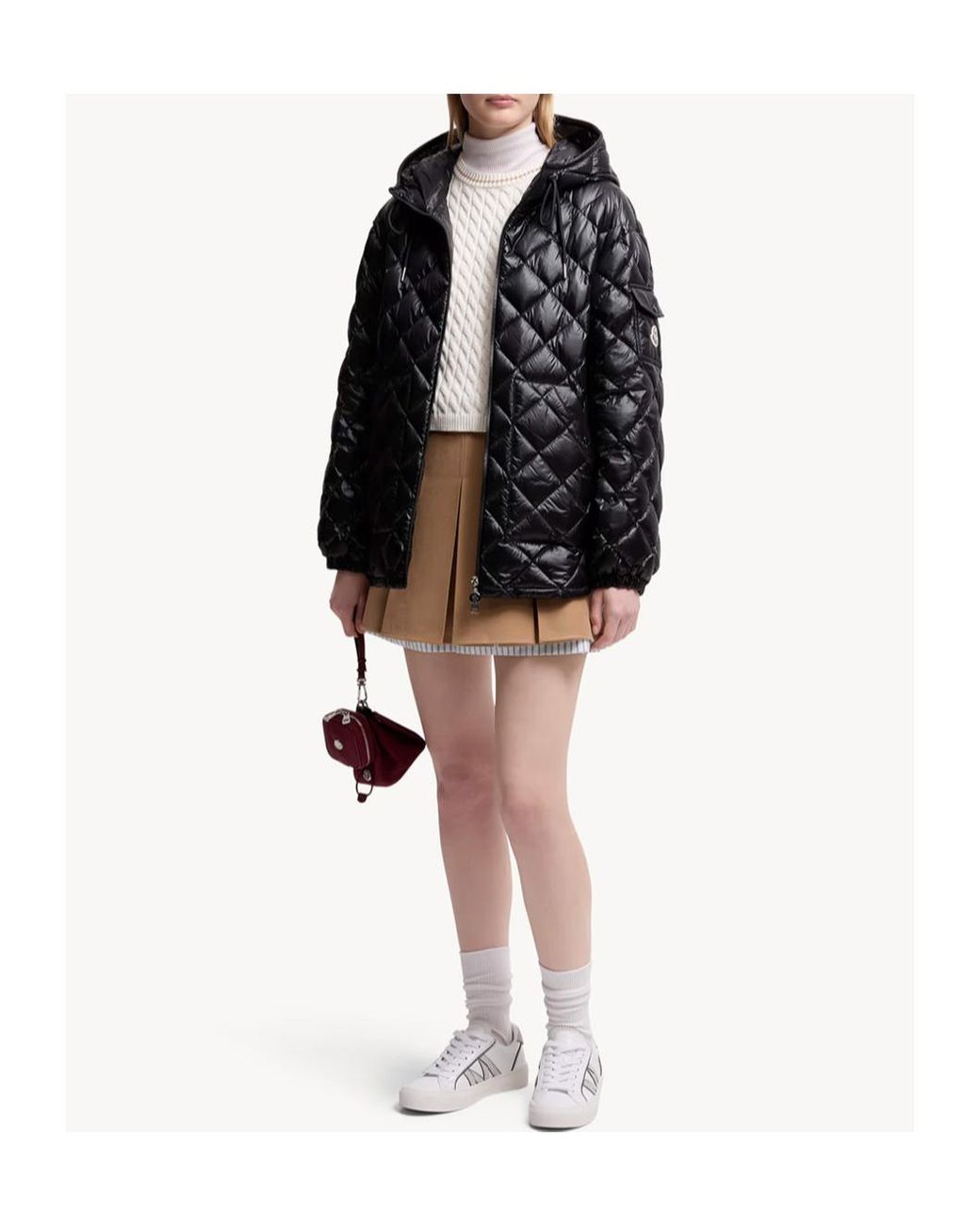 Moncler Black Camicia Zip-Up Quilted Jacket