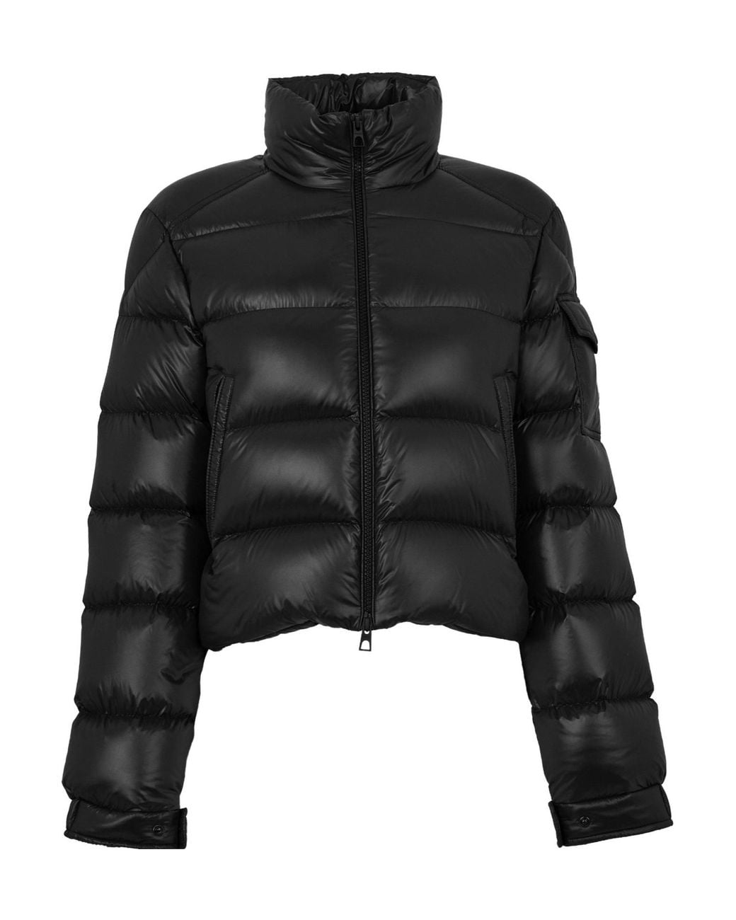 Moncler Black Stand Collar Down Jacket