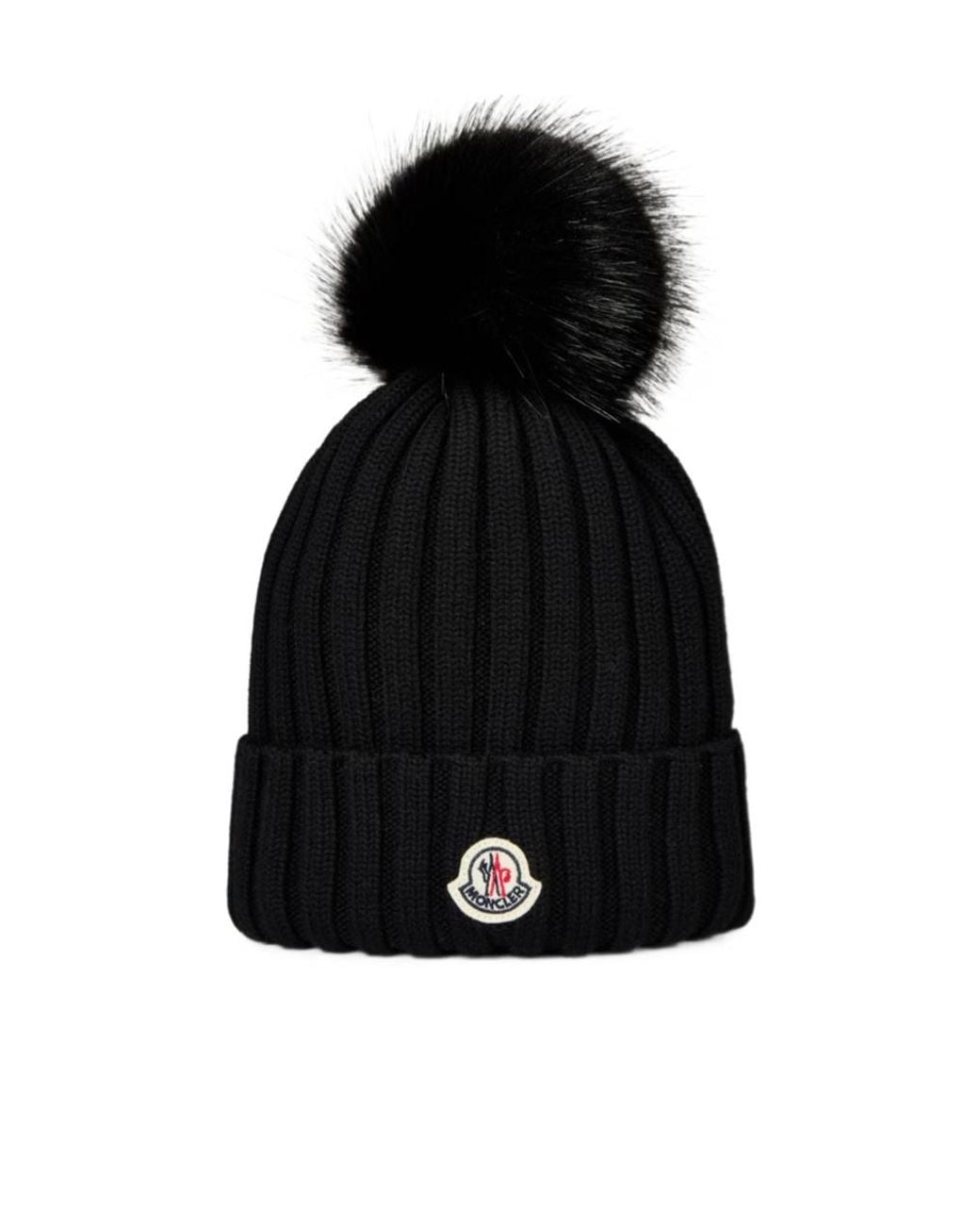 Moncler Black Pom Pom Hat