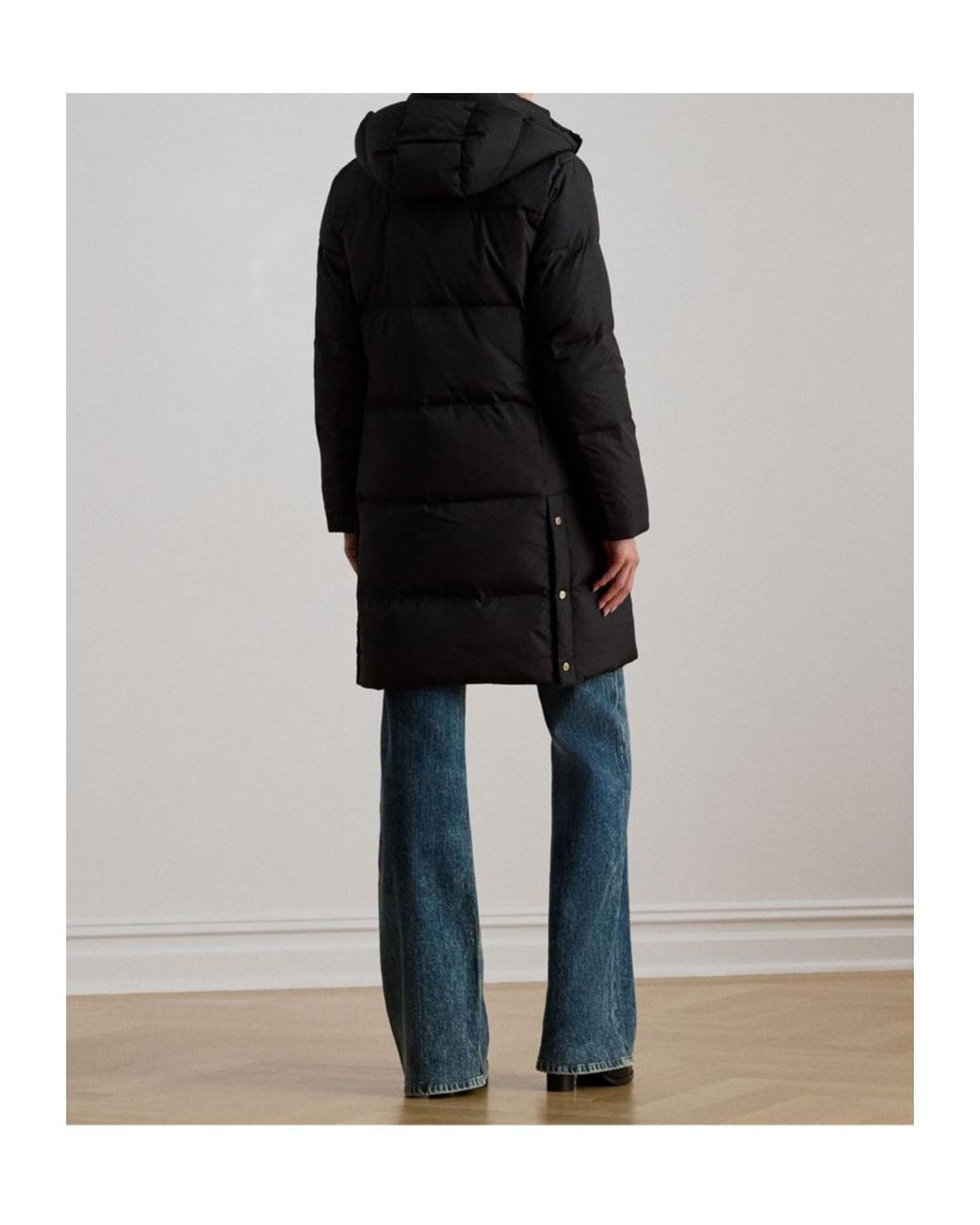 Ralph Lauren Black Real Quilted Medium Puffer Jacket