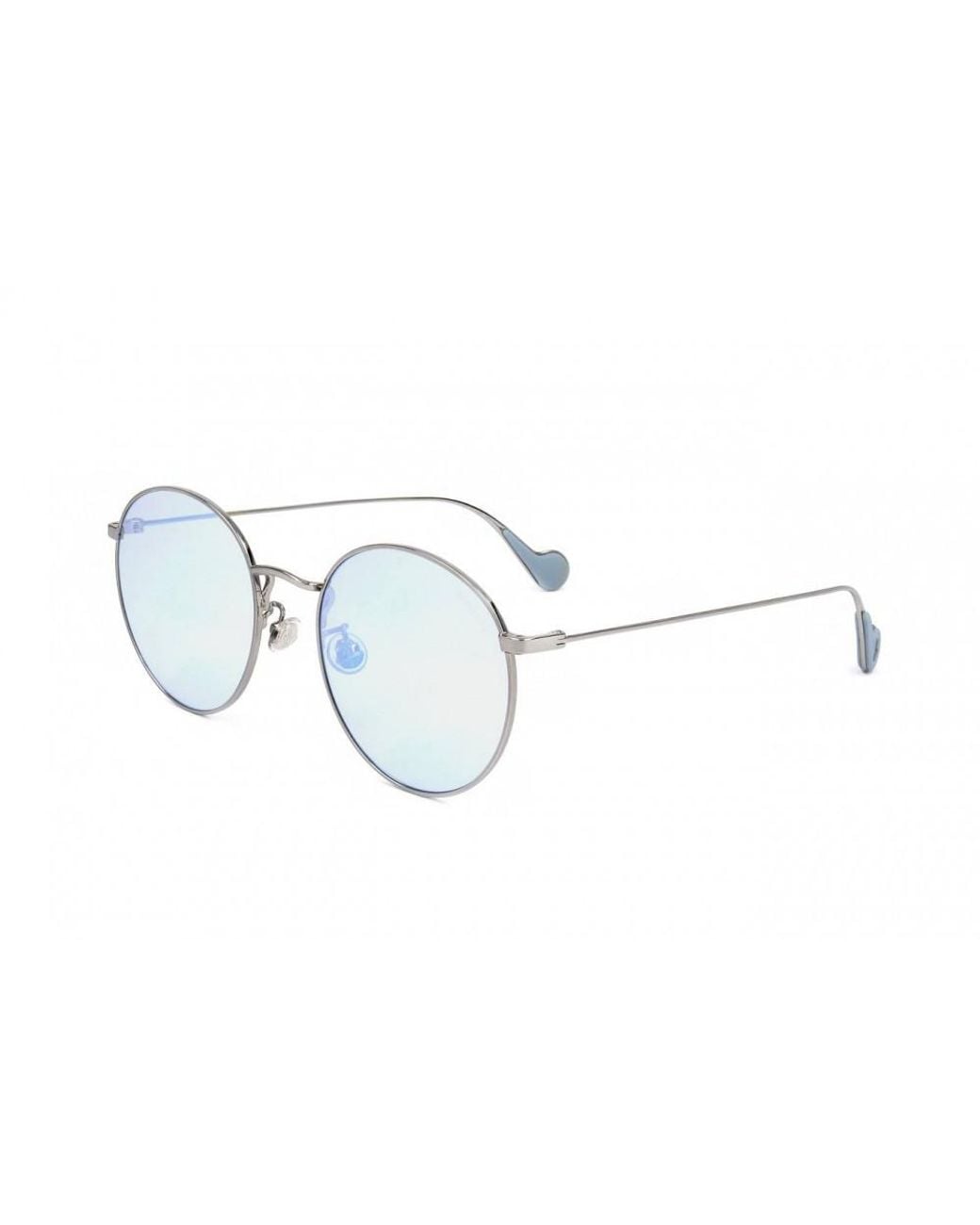Moncler White Eyewear Round Frame Sunglasses for men