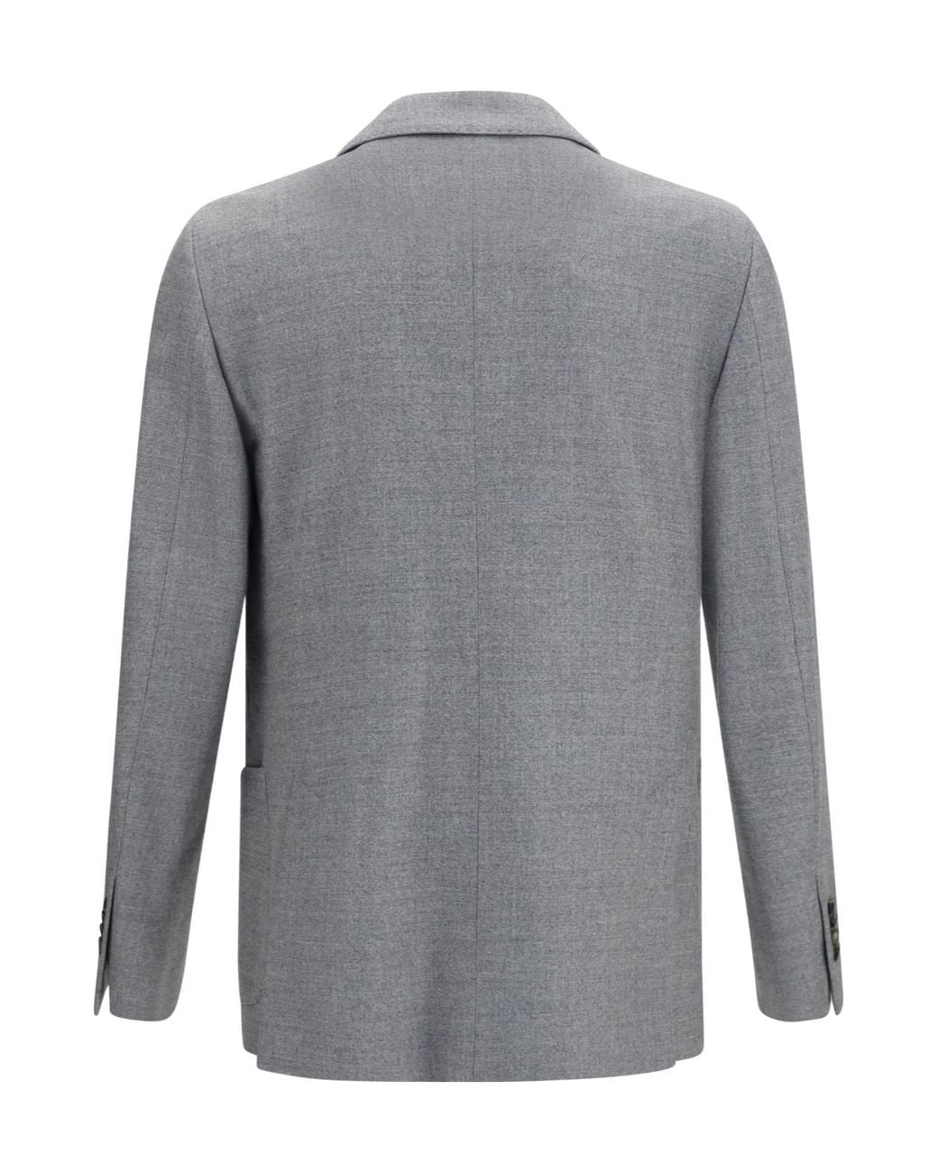 Lardini Gray Double-Breasted Cropped Blazer for men