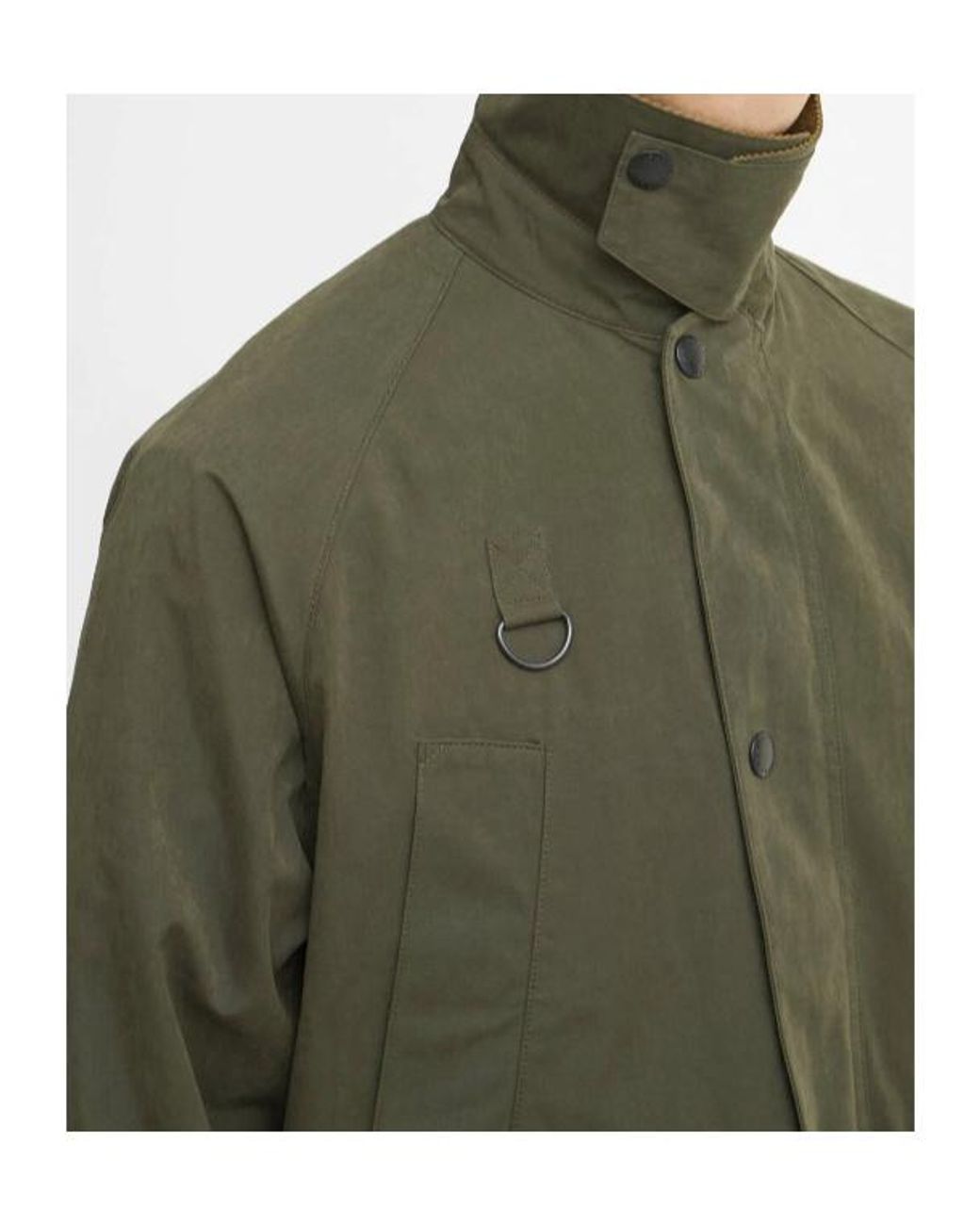 Barbour Green Corduroy-Collar Plaid Jacket