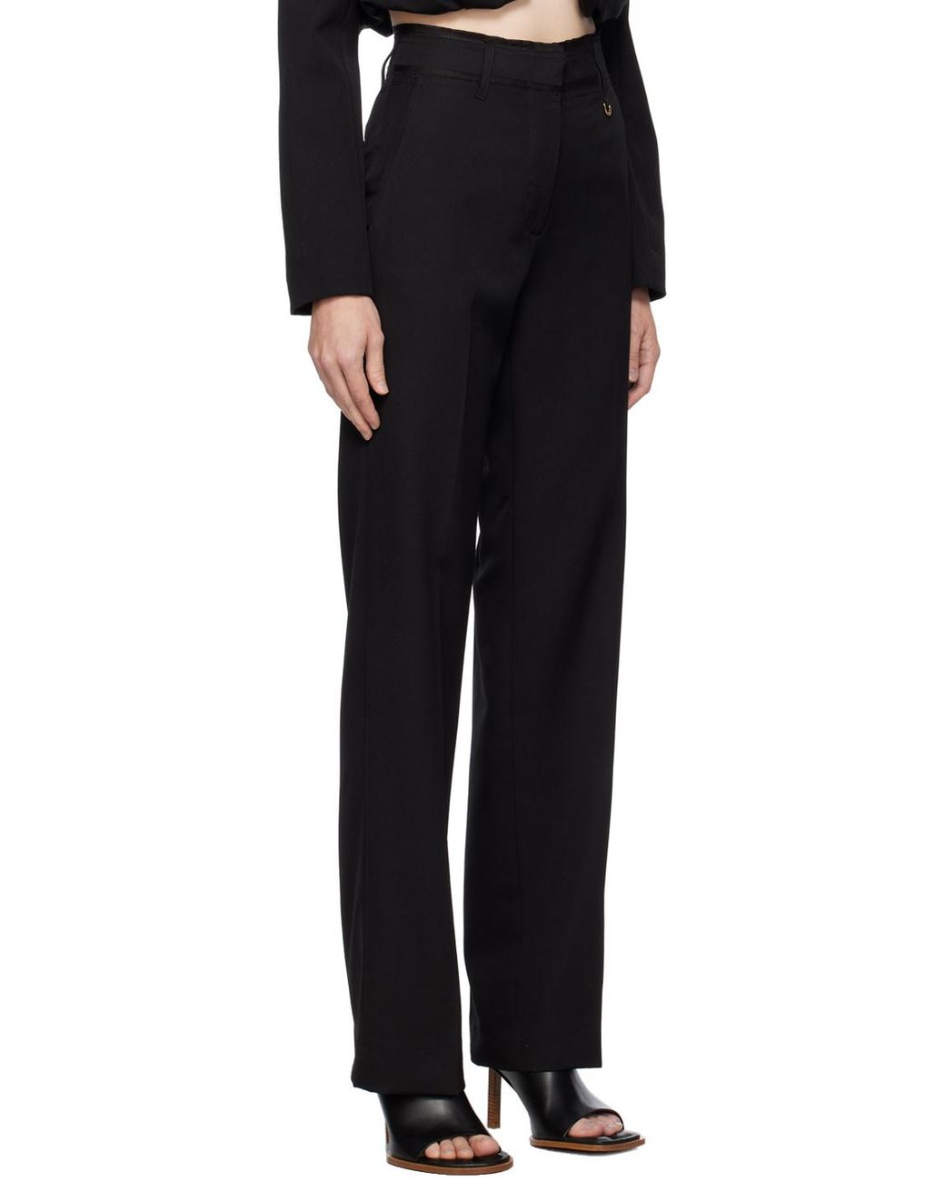 Jacquemus Black Le Pantalon Ficelle Soft Tailored Pants