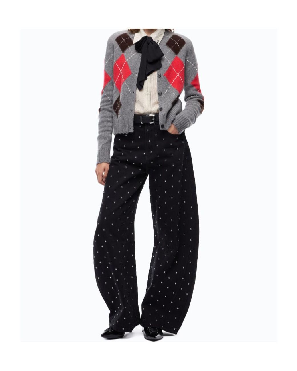 Pinko Black Crystal-Embellished Jeans