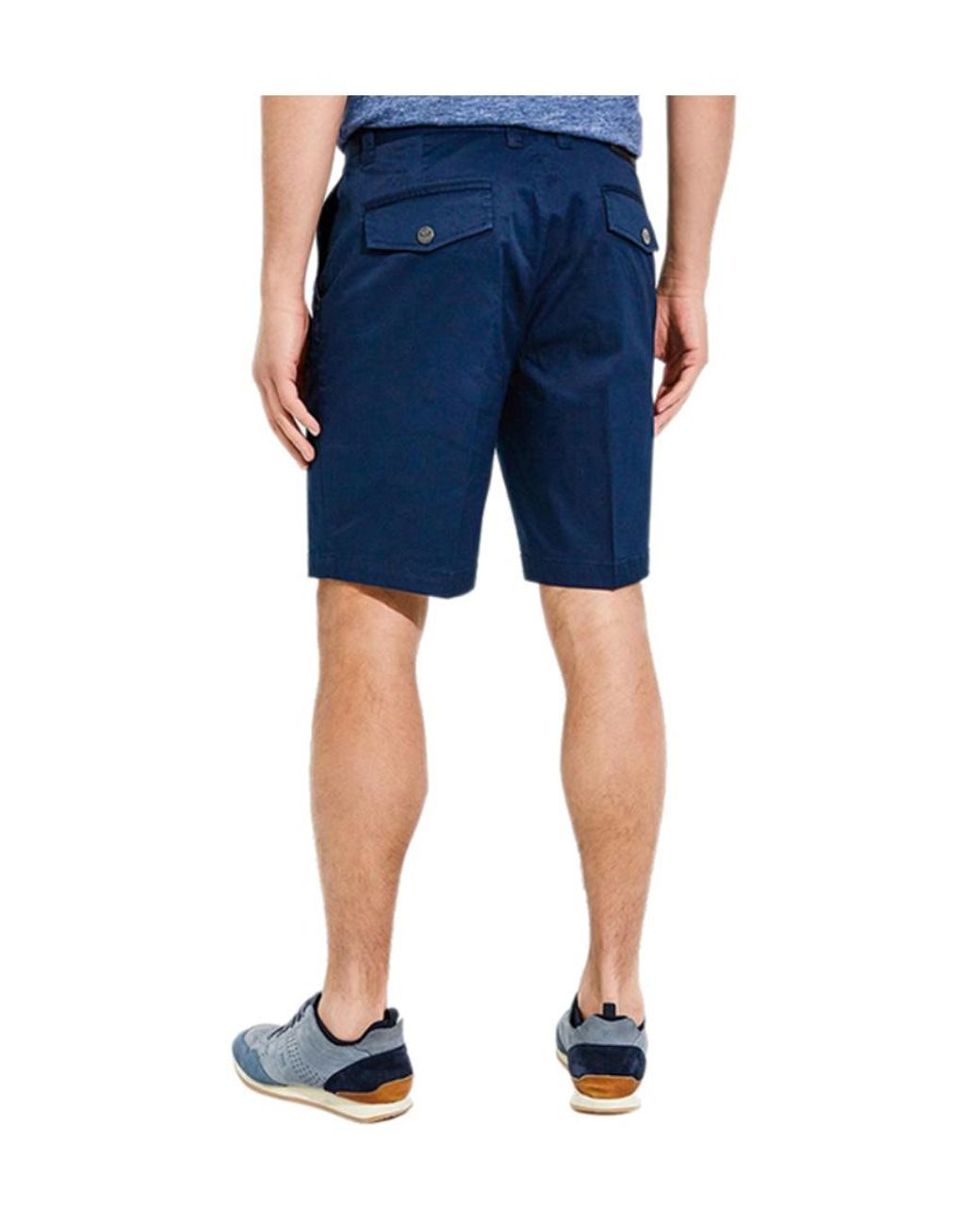 EA7 Blue Logo Patch Shorts for men