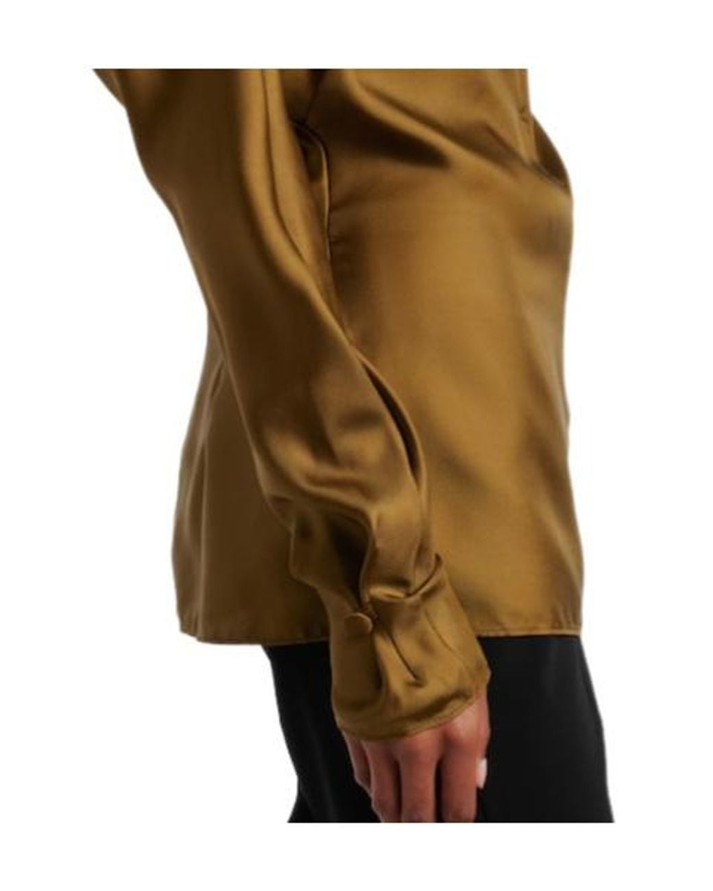 Mugler Green Silk Twill Top