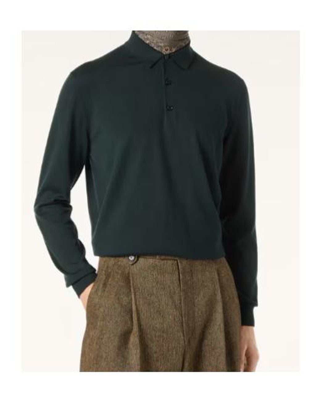 Loro Piana Green Polo Shirt for men