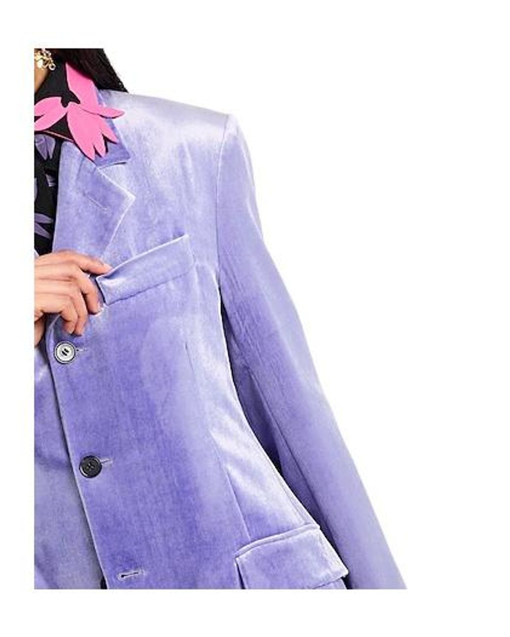 Marni Blue Velvet Single-Breasted Blazer