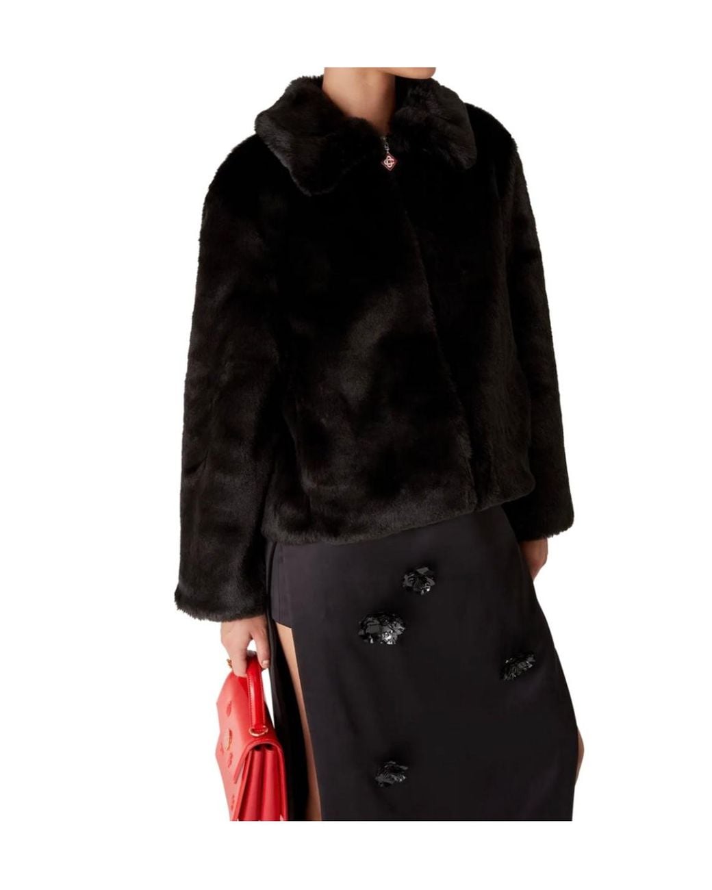 Casablanca Black Paris Faux-Fur Jacket