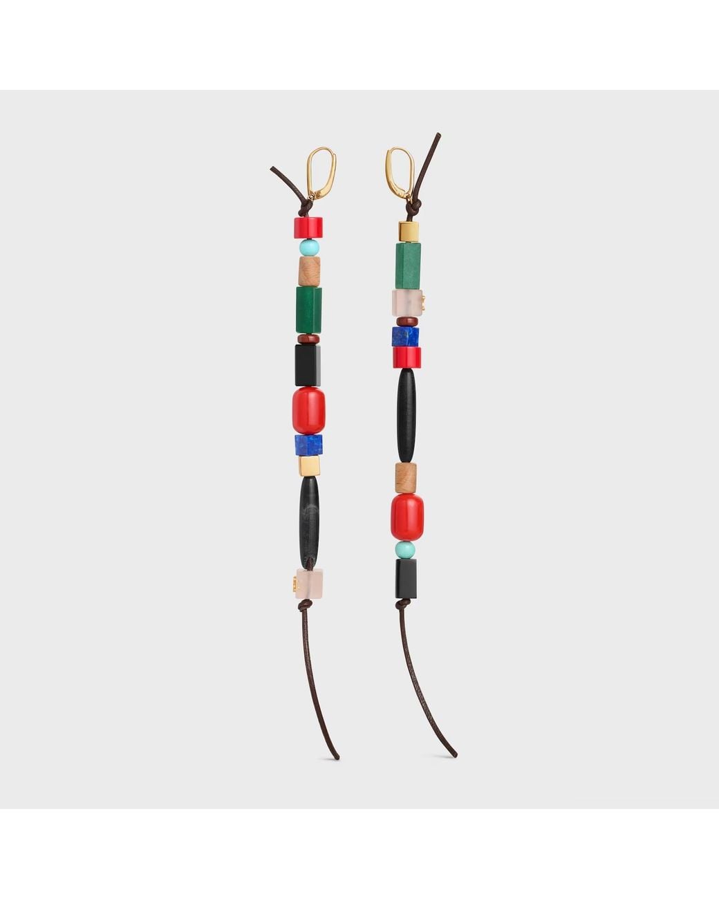 Céline White Été Long Earrings