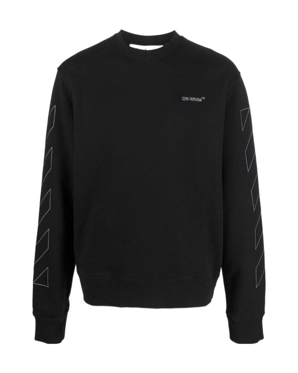 Off-White c/o Virgil Abloh Black Diag Outline Crew-Neck Sweatshirt for men