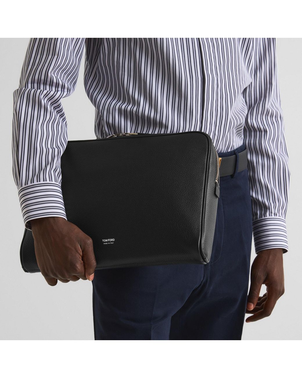Tom Ford Black Cowhide Toiletry Bag for men
