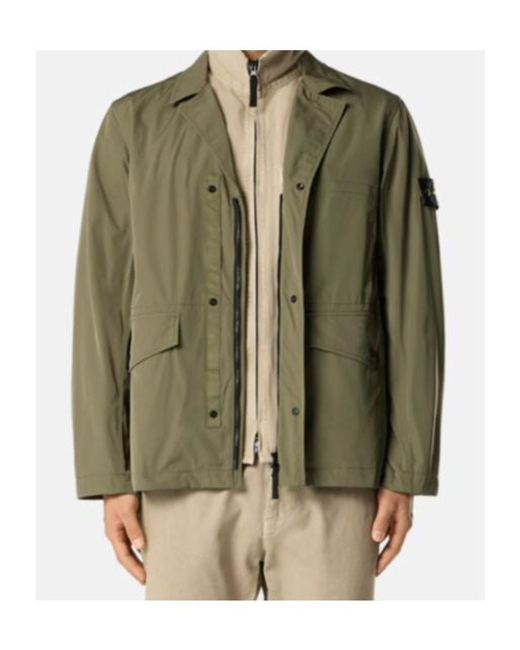 Stone Island Green Lightweight Utility Jacket for men