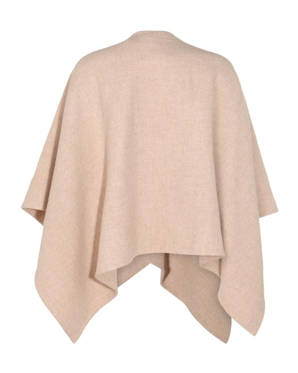 Max Mara Natural Serra Logo Patch Cape